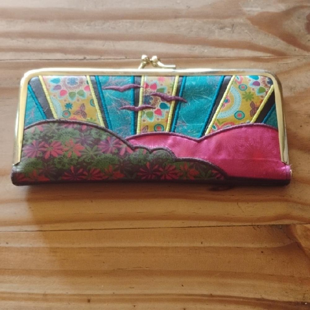 Colorful Clutch Wallet with Scenic Design